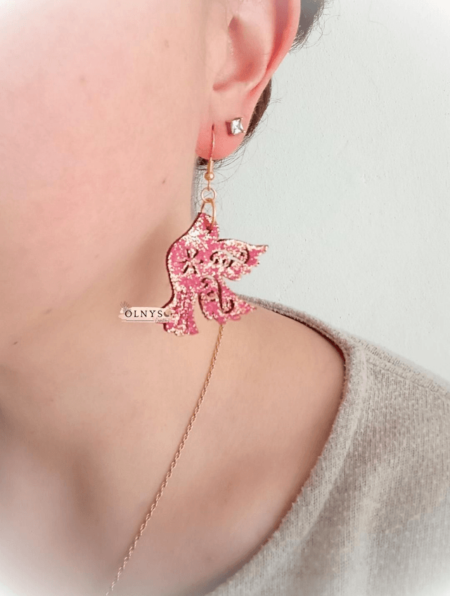 Boucles d'oreilles Oiseaux en bois