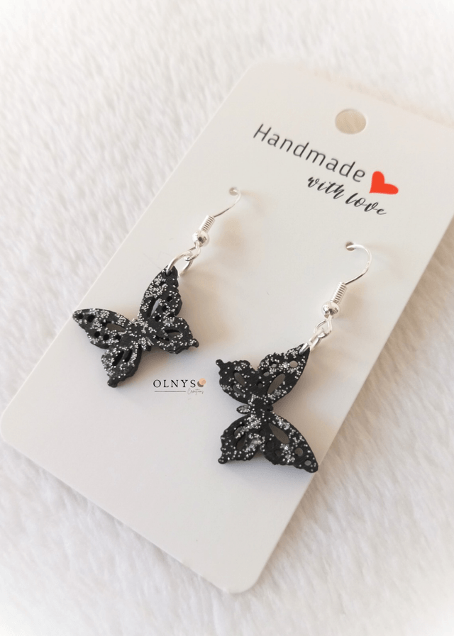 Boucles d'oreilles Papillon en bois