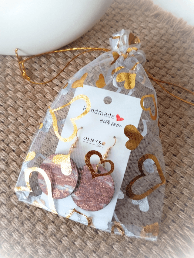 Boucles d'oreilles Ronde en bois