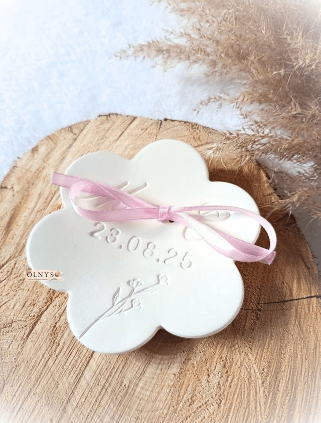 Coupelle porte alliances en argile / Mariage