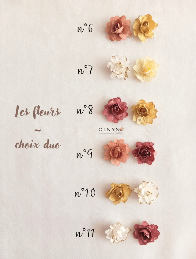 Couronne en osier avec suspension en argile & petites fleurs en papier