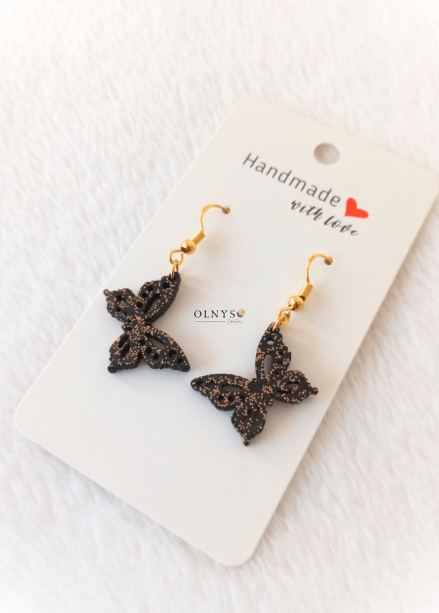 Boucles d'oreilles Papillon en bois