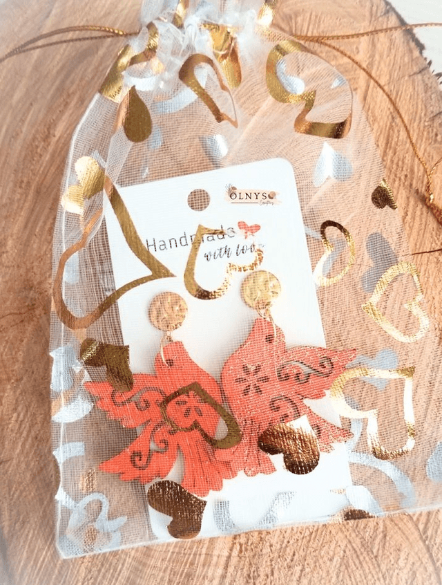 Boucles d'oreilles Oiseaux en bois