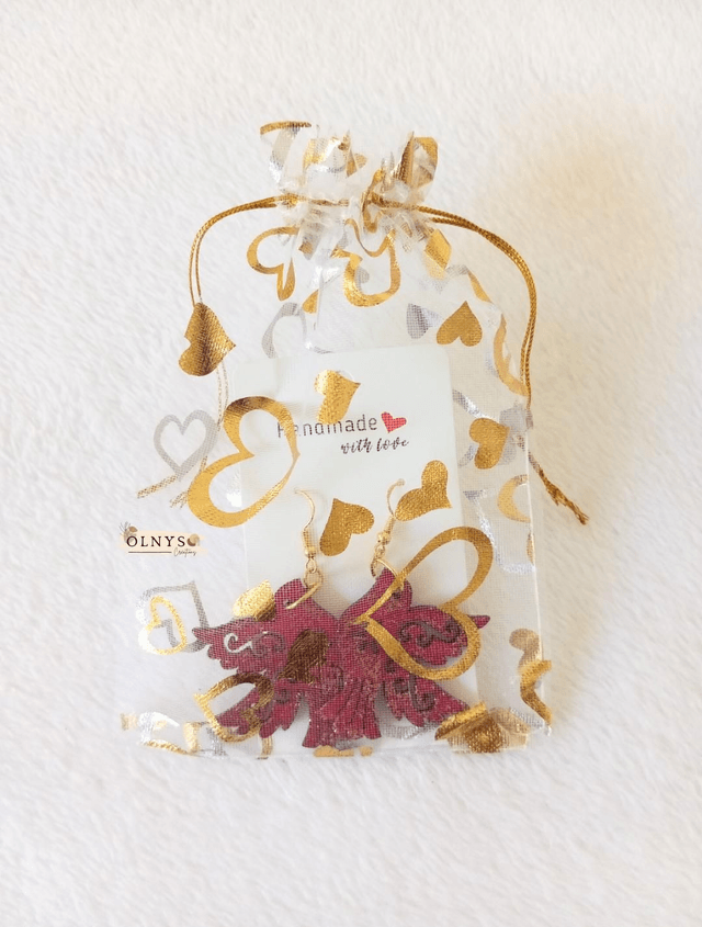 Boucles d'oreilles Oiseaux en bois
